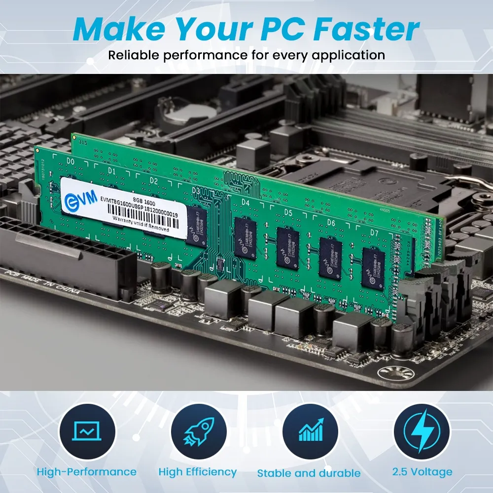 EVM Desktop Ram 8GB DDR3 1600Mhz view 5